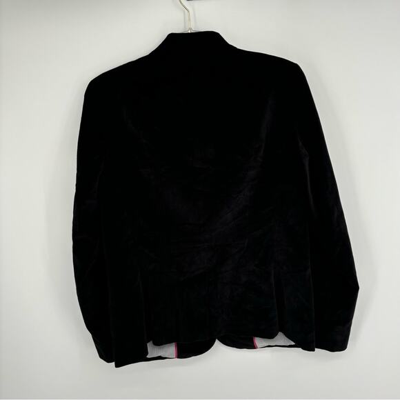 Talbots Aberdeen Black Velvet Two Button Cocktail Blazer Size 8 - Picture 6 of 9